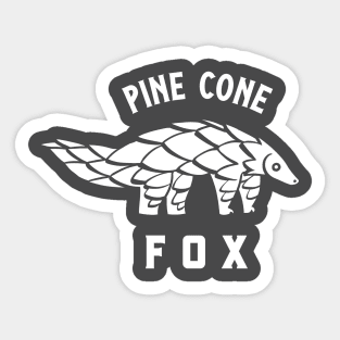 Pine cone fox. Minimal, funny art for pangolin & fox lovers Sticker